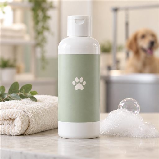Bouteille de shampoing pour animaux